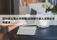 区块链公司人才市场[区块链行业人才岗位分布最多]